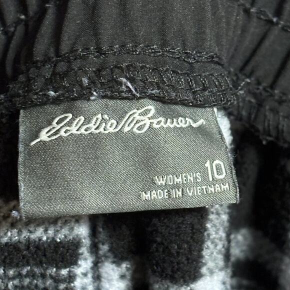 EDDIE BAUER Polar Fleece Lined Drawstring Pants in Black SZ 10 - Picture 8 of 12
